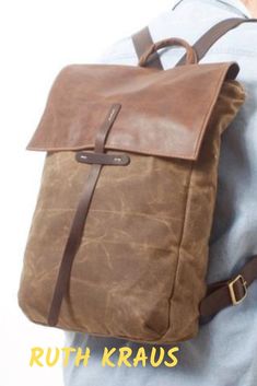 Brown Leather Backpack With Canvas Lining, Brown Backpack With Canvas Lining For Everyday Use, Brown Canvas Backpack For Adventure, Travel Backpack In Waxed Canvas Brown, Brown Leather Backpack With Canvas Lining For Daily Use, Brown Canvas Backpack With Waxed Finish, Everyday Brown Leather Backpack With Canvas Lining, Brown Waxed Canvas Backpack For Everyday, Brown Waxed Canvas Backpack With Leather Trim