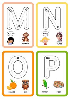 the letter m worksheet with pictures of animals, letters and numbers on it