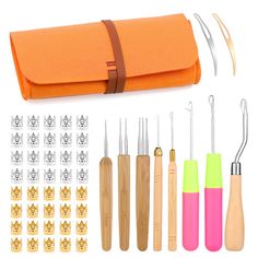 an orange case with tools in it and several other items to use for the project