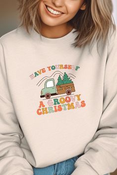 Groovy Christmas Sweatshirt, Christmas TShirt, Christmas Shirt, Christmas Gift, Cute Christmas, Christmas Hoodie, Merry Christmas, Xmas Groovy Christmas, Gift Cute