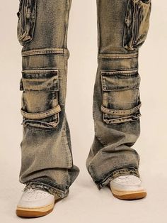 𝔇𝔢𝔱𝔞𝔦𝔩𝔰: Style: Grunge, Punk, Streetwear Materials: Denim Quantity: 1 pc These edgy jeans feature a distressed look that adds a touch of attitude to any outfit. With multiple pockets for your essentials, you'll be ready for anything the day throws your way. Enjoy free shipping with a purchase of over 80$ SIZE LENGTH WAIST HIPS 37 in 24 in 39 inM 39 in 25 in 40 inL 40 in 27 in 41 inXL 41 in 28 in 42 inItem measured by hands may have 1-2 in differences.SIZE LENGTH WAIST HIPS 103 cm 66 cm 94