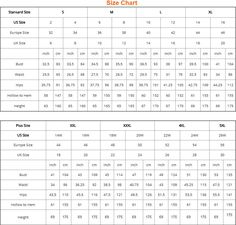 the size chart for women's shoes