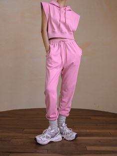 Slim fit jogger sweatpants with drawstring waist in cotton blend. Soft and cozy sweats. Matching Kitsch Sleeveless Cropped Hoodie. Model is in MINUSEY ONE SIZE. ✔️ Free worldwide express shipping over $100✔️ Loved by 6,500+ customers✔️ Limited edition collections, maximum style⠀⠀⠀⠀⠀⠀⠀⠀⠀Stay ahead of the trend with can’t-find-anywhere-else staples. Your closet will thank you 💕* MINUSEY ONE SIZE = EU 34-38, US 2-6* 60% Cotton / 40% Polyester * Dry clean* Made in Korea - Model Height: 172cm/5'7" (US2, EU34) Athleisure Sweatpants With Drawstring For Workout, Athleisure Drawstring Sweatpants For Workout, Sportswear Sweatpants With Drawstring For Gym, Sportswear Joggers With Drawstring, Pink Drawstring Sweatpants For Leisure, Sportswear Joggers With Drawstring For Workout, Pink Casual Joggers With Drawstring, Pink Drawstring Casual Joggers, Spring Athleisure Joggers With Drawstring