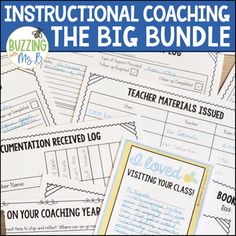 instructional coaching the big bundle for teachers to use with their students'workbooks and notebooks