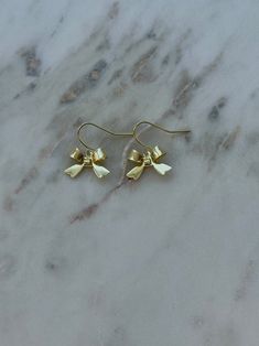 -gold plated Chic Ribbon Jewelry As A Gift, Chic Ribbon Jewelry Gift, Chic Jewelry With Ribbon For Gift, Chic Ribbon Jewelry For Gifts, Chic Butterfly Knot Jewelry Gift, Gold Dainty Bow Earrings, Gold Dainty Earrings With Bow, Dainty Gold Earrings With Bow, Chic Gold Earrings For Gift