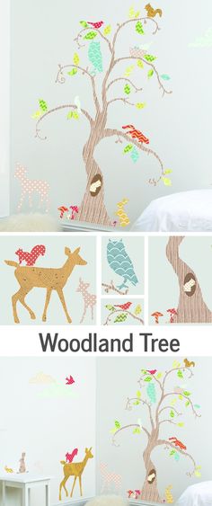 the woodland tree wall decals are easy to make