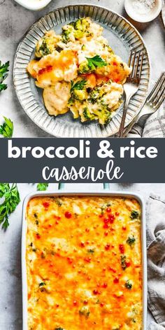 broccoli and rice casserole on a plate