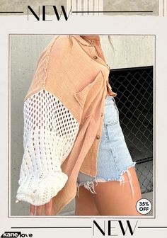 Summer Sale-boho Crochet Sleeve Shacket Linen Shacket, Boho Crochet, Color Pick, Elevate Your Style, Linen Shirt, Summer Sale, Fashion Games, Your Style, Hot Sale