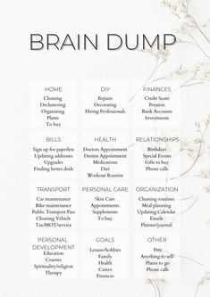 Brain Dumping Ideas, What Is Brain Dump, What To Write In Planner Ideas, Brain Dump To Do List, Planner Index Ideas, Journaling Brain Dump, Happy Planner Brain Dump, Planning For 2023, Organizing Journal Ideas