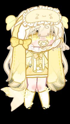 an anime character with blonde hair and yellow clothes