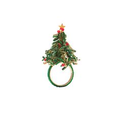 a christmas tree made out of green string and gold stars on it's head