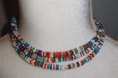 "This necklace is a special edition piece and is called Ibizia. This is the Estrela version. It features a very long strand of multicolor mini beads. The idea of this was that it could also be worn as a bracelet or hair tie as well as a necklace. The length is 44\" and is on an elastic strand. I also have this listed in other colors and shapes. The first United Nations Conference to address environmental degradation was held in Stockholm in 1972. Already at that time the designer Carlos Sobral w Bohemian Multicolor Single Strand Beaded Bracelets, Multicolor Heishi Beads Single Strand, Multicolor Single Strand Heishi Beads, Environmental Degradation, Winston Salem Nc, Winston Salem, United Nations, Hair Tie, Necklace Bracelet