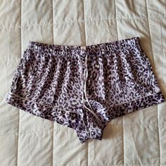 Victoria Secret Purple Lepord Cheetah Print Silky Pajama Shorts Size: X Large Nwot Pet And Smoke Free Home Leopard Print Sleepwear For Summer Loungewear, Casual Leopard Print Sleepwear For Loungewear, Victoria's Secret Purple Sleepwear For Pajama Party, Victoria's Secret Purple Sleepwear For Bedtime, Stretch Purple Sleepwear For Loungewear, Casual Victoria's Secret Sleepwear For Overnight, Victoria's Secret Stretch Loungewear Sleepwear, Purple Stretch Sleepwear For Pajama Party, Victoria's Secret Stretch Sleepwear For Loungewear