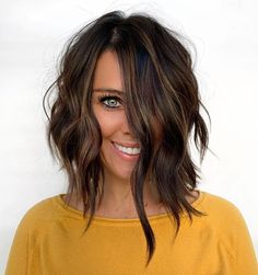 Cute Balayage Bob Wigs with Brunette Hair for Women Caucasian 100% Human Hair Grey Balayage, Short Brunette Hair, Blonde Balayage Highlights, Short Ombre Hair, Short Dark Hair, Thick Wavy Hair, Hair Color Caramel, Balayage Blonde, Short Brown Hair