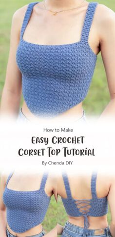 a woman with her hands on her hips and the words, how to make easy croche