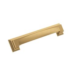 a gold door handle on a white background