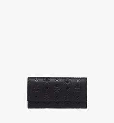 Shop the Large Aren Continental Wallet in Embossed Monogram Leather in BLACK at MCM. Large natural nappa leather foldover wallet with embossed Visetos monogram Large Wallet, Black Wallet, Monogrammed Leather, Nappa Leather, Card Wallet, Continental Wallet, Card Slots, Bags Designer, Monogram