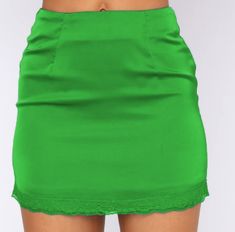 The Emes Shopmini skirt is detailed with a fitted waist. and form fitting throughout. Features a zipper closure. and lace trim detail on bottom hem. This cute and classic skirt pairs easily with anything. making it a closet staple piece.MATERIAL:80% Soft Poly 20%Spandex MEASUREMENTS:﻿Small : 4-6 Waist: 25 26.5 n Hips: 35 36.5 n Length: 16.1" in Medium : 6-8 Waist: 26.5 28 n Hips: 36.5 38 n Length: 16.5" in Large : 8-10 Waist: 28 29.5 n Hips: 38 39.5 n Length: 17.1" in X-Large : 10-12 Waist: 29.5 31 n Hips: 39.5 41 n Length: 17.7" in Stretch Mini Bottoms With Lace Trim, Stretch Lace Trim Skirt, Spring Lace Trim Skirt For Night Out, Fitted Mini Bottoms With Lace Trim, Fitted Mini Length Bottoms With Lace Trim, Fitted Mini Skirt With Lace Trim, Fitted Skirt With Lace Trim For Night Out, Fitted Lace Trim Skirt For Night Out, Stretch Mini Skirt With Lace Trim