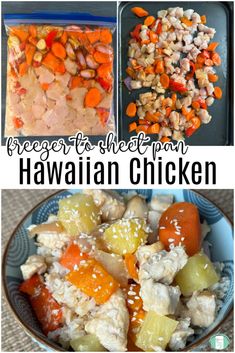 hawaiian chicken with carrots, celery and pineapple