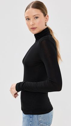 Shopbop - Designer Clothing, Shoes & Accessories Knit Turtleneck, Premium Denim, Healthcare Professionals, Classic Shirt, Fashion Set, Modern Fit, Blue Fashion, Straight Leg Jeans, Fabric Weights