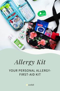 Tips for your allergy relief: What you should include in your allergy first aid kit from medications to practical add-ons. Peanut Allergy, Emergency Contact, Insulated Bags, Medical Alert, Allergic Reaction, Aid Kit, Emergency Kit