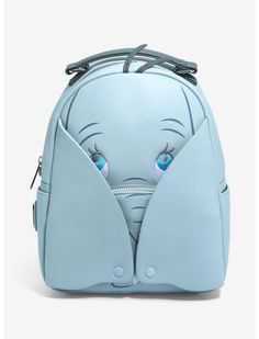 Loungefly Disney Dumbo Figural Mini Backpack - BoxLunch Exclusive | BoxLunch Disney Bags Backpacks, Cute Mini Backpacks, Embroidered Eyes, Loungefly Bag, Disney Bag, Disney Beauty And The Beast, Lilo Stitch, Loungefly Disney, Disney Ears