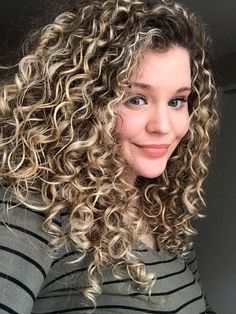 Curly Hair Color Ideas Highlights, Curly Hair With Blonde Highlights, Curly Blonde Highlights, Curly Hair Blonde Highlights, Blonde Highlights Curly Hair, Curly Highlights, Full Highlight, Back From The Brink, Dyed Curly Hair