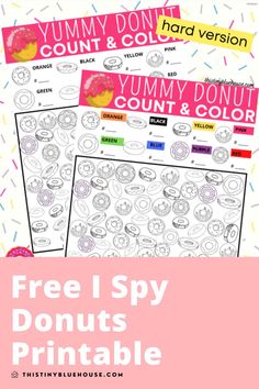 free printable donut coloring pages for kids to color and do with doughnuts