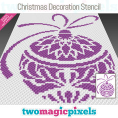 a cross stitch christmas decoration stencil