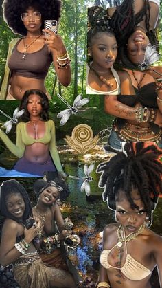 Earthy black women and their pretty aura Pretty Aura, Earthy Outfits Aesthetic, Logo Game