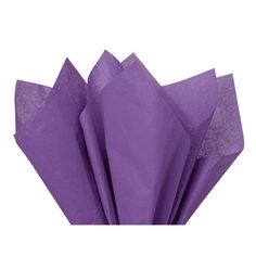 purple tissue paper folded up on top of each other