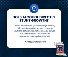 Does alcohol stunt growth?