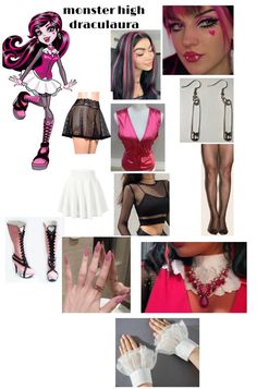 Monster high draculaura cosplay Draculaura Diy Costume, Draculara Inspired Outfits, Dracula Monster High Costume, Monster High Draculaura Halloween Costume, Draculaura Costume Diy, Draculaura And Clawd Wolf Costume, Draculaura And Clawdeen Costume, Draculara Outfits Monster High, Monster High Cosplay Draculaura