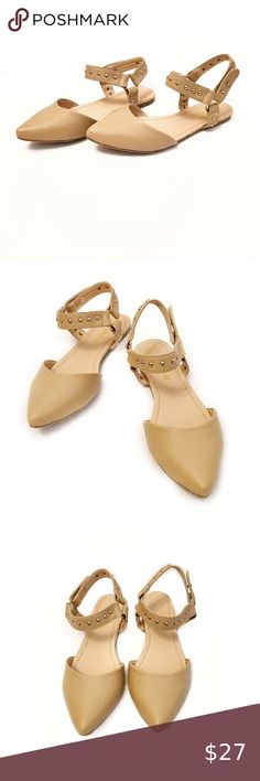 I just added this listing on Poshmark: Beige Slingback Ballet Flats. #shopmycloset #poshmark #fashion #shopping #style #forsale #Liliana #Shoes Studded Ballet Flats, Flats Patterns, Pointed Toe Flats, High Heel Shoes, Flat Shoes Women, Ballet Flats, Loafer Flats, Ankle Strap, Shoes Flats