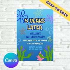 an under the sea birthday party poster