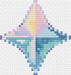 an image of a cross stitch pattern that looks like it is made out of different colors