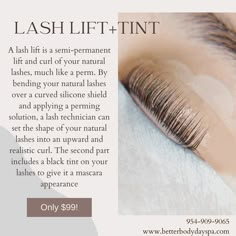 If your looking for a fuller, longer, and natural lash look this is for you! Give us a call at 954-909-9065 to schedule an appointment today! #lashlift #spa #fortlauderdale Esthetician Booking Policy, What Is A Lash Lift, Lash Lift Quotes Beauty, Lash Lift Quotes, Lash Promotion Ideas, Lash Lift Aesthetic, Naturally Long Lashes, Lash Lift Tips, Lash Lift Aftercare