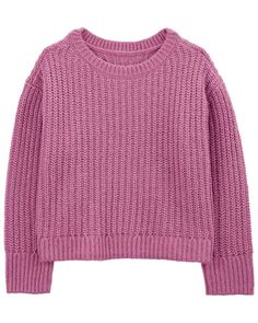 Easy to throw on with all her favorite OshKosh denim, this soft sweater will keep your girl warm and cozy all season long. Preemie Clothes, Mix Match Outfits, Soft Sweater, Toddler Boy Outfits, Your Girl, Kids Outfits Girls, Active Wear Outfits, Softest Sweater, Toddler Girl Outfits