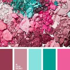 the color is pink, blue and green