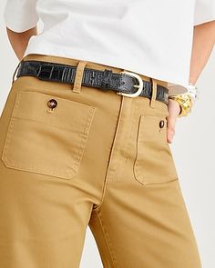 Sailor slim wide-leg chino pant Chinos Women, Pant For Women, Womens Chinos, Slim Chinos, The Sailor, Pocket Detail, Chinos Pants, Online Purchase, Fashion News