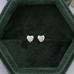 Heart Shape Diamond Stud Earrings!  *IGI Certified Lab Grown Diamonds *Total Carat Weight (TCW) = .80 *Screw back 14k white gold studs This exact pair is ready to ship, or they can be made to order if you would like to make any changes. Please send me a message with any inquiry because all of our jewelry is customizable! Heart Cut Diamond Earrings With Prong Setting, Diamond Heart Cut Earrings For Anniversary, Heart Cut Diamond Earrings With Prong Setting As Gift, Heart Cut Diamond Earrings In Fine Jewelry Style, Anniversary Diamond White Heart Cut Earrings, Fine Jewelry Heart Cut Diamond Earrings, Heart Cut Diamond Earrings With Vvs Clarity, Valentine's Day Round Cut Diamond Earrings With Prong Setting, Vvs Clarity Heart Cut Diamond Earrings