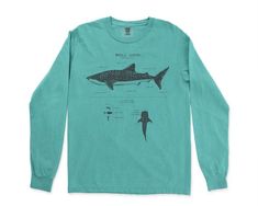 Whale Shark Anatomy Long Sleeve || Shark Shirt || Whale Shark T-shirt || Marine Biology || Science G Graphic Tee With Long Sleeves And Screen Print, Long Sleeve Graphic Tee With Screen Print, Green Long Sleeve Screen Print T-shirt, Unisex Long Sleeve Pre-shrunk T-shirt, Green Long Sleeve Shirt With Screen Print, Fitted Long Sleeve Printed T-shirt, Graphic Tee Long Sleeve Pre-shrunk Shirt, Unisex Casual Long Sleeve Shirt, Long Sleeve Graphic Tee Shirt