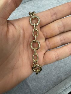 Yellow Gold Bracelet, Rolo Chain, Link Bracelets, Gold Bracelet, Yellow Gold, Bracelet, Chain, Yellow, For Sale