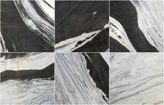 four different black and white marble designs