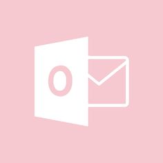 an open envelope with the letter o in front of it on a light pink background