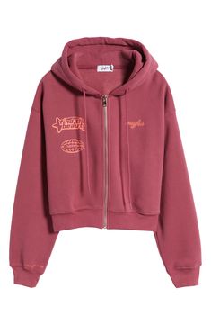 Affirmative graphics on both sides of this cotton-blend fleece hoodie encourage you to find and embrace the beauty that's everywhere. 21" length (size M/L) Front zip closure Drawstring hood Ribbed cuffs and hem 50% cotton, 50% polyester Machine wash, dry flat Imported The Mayfair Group, Mayfair Group, Womens Sherpa, Red Fits, Half Zip Sweatshirt, Fabric Gift Bags, Red Hoodie, Pink Hoodie, Zip Sweatshirt