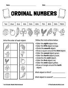 the worksheet for ordering and ordering numbers in order to be written on it