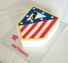 a cake with an american flag design on it