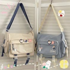 Aesthetic Side Bags For School, Bags And Backpacks, Bag Claims For Dr, Kawaii Crossbody Bag, Kawaii Messenger Bag, Cute Shoulder Bags For School, Japanese Crossbody Bag, School Crossbody Bag, Cute Clothes For Back To School