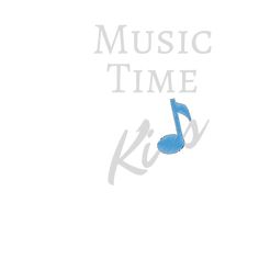 the music time kid logo is shown in blue